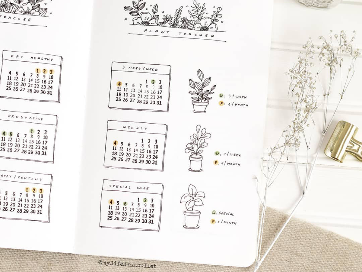 create your new year plant journal bullet journal plant tracker